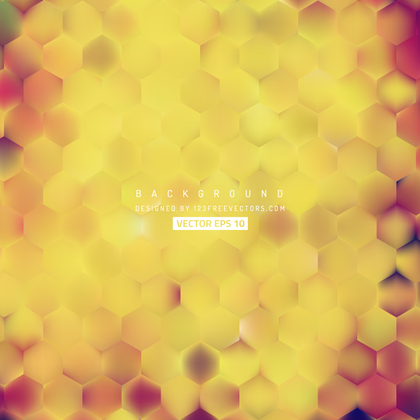 Abstract Red Yellow Hexagon Background Template