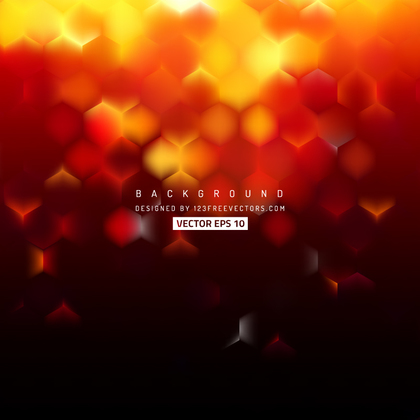 Abstract Red Yellow Hexagon Background