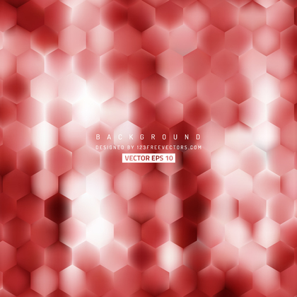 Abstract Red Hexagon Geometric Background