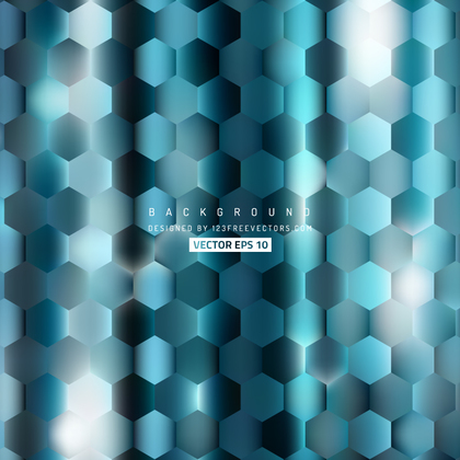 Dark Turquoise Hexagon Background Pattern