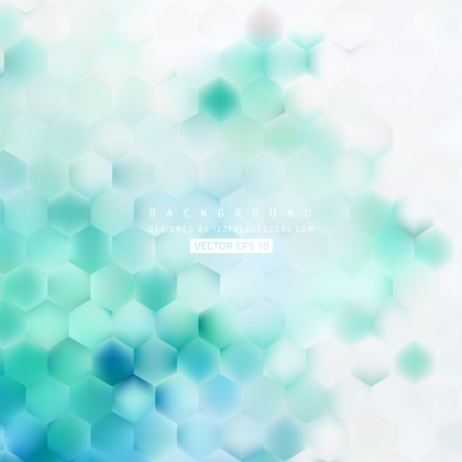 Abstract Light Turquoise Hexagonal Background Design