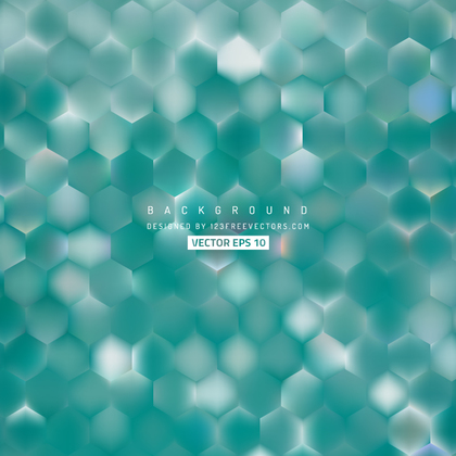 Abstract Turquoise Hexagon Background