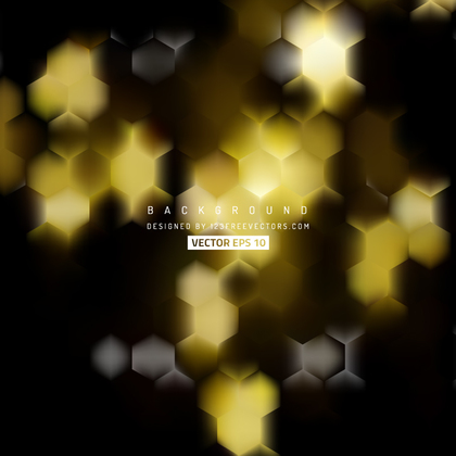 Abstract Black Yellow Hexagon Background Template
