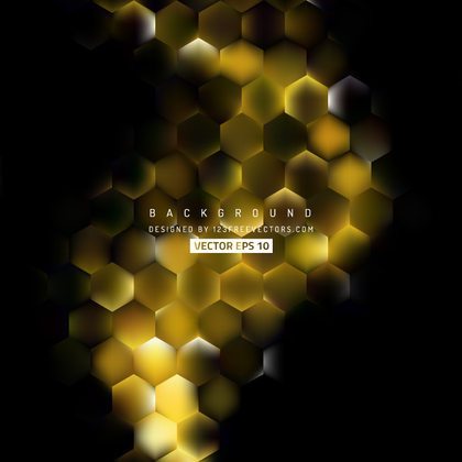 Black Yellow Hexagon Background Pattern