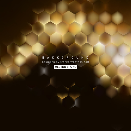 Abstract Black Yellow Hexagon Background Template