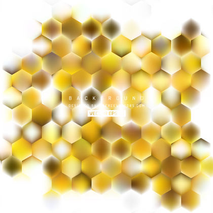 Abstract Yellow Hexagon Pattern Background Design