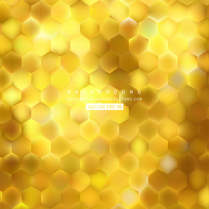 Abstract Yellow Hexagon Geometric Background