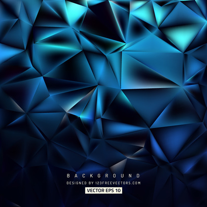 Abstract Blue Black Polygonal Background Design