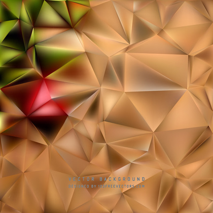 Abstract Brown Green Polygon Triangle Pattern Background