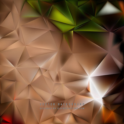 Brown Green Polygon Triangle Background