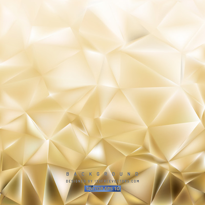 Abstract Light Gold Polygon Triangle Background