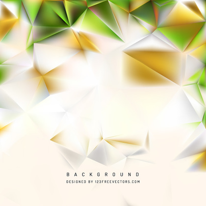 Abstract White Green Low Poly Background