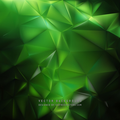 Abstract Black Green Polygon Background