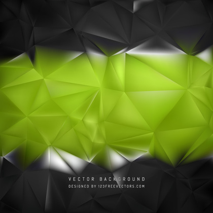 Abstract Black Green Polygonal Background Design