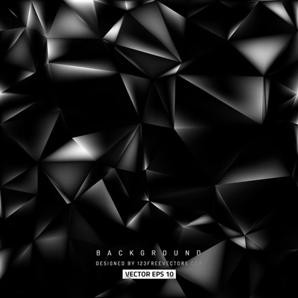 Black Polygonal Background Design