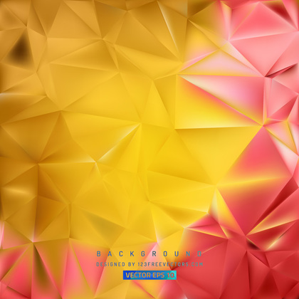 Abstract Yellow Orange Polygon Background Template