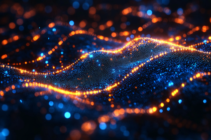 Abstract Glowing Particle Waves