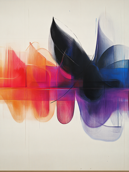 Abstract Swirls of Color Painting