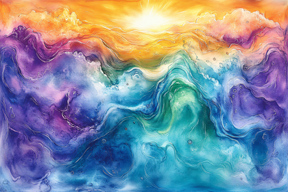 Abstract Watercolor Landscape