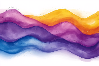 Abstract Watercolor Waves