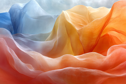 Abstract Waves Of Gradient Fabric