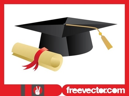 Academic Cap and Diploma Free Vector