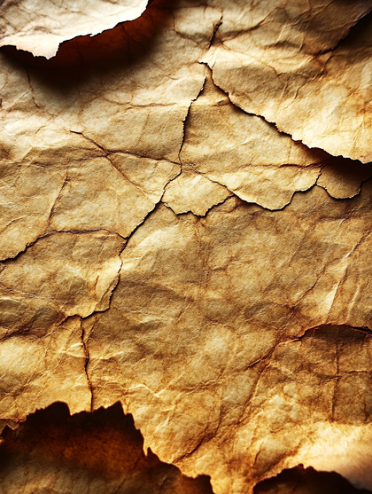 Aged Crumpled Parchment Paper