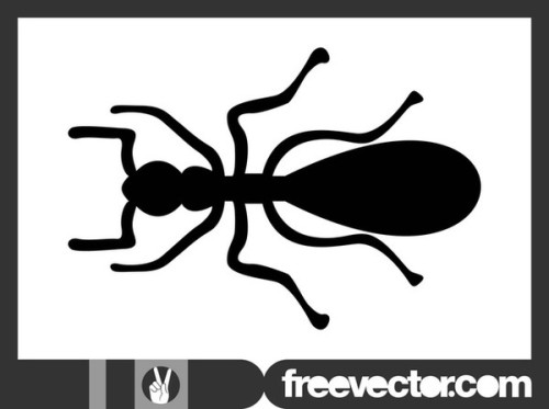 Ant Silhouette Free Vector