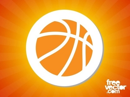 Basketball Sticker Free Vector