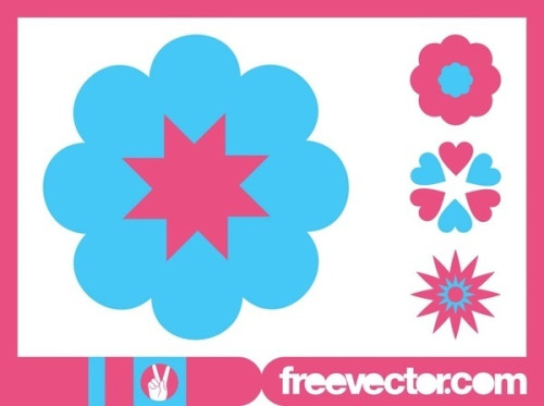 Blossoms Icons Free Vector