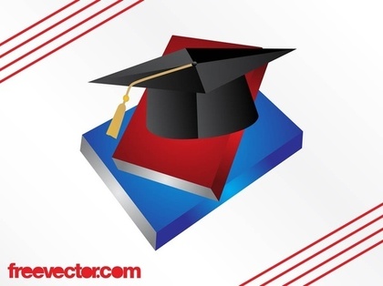 Books and Academic Hat Free Vector