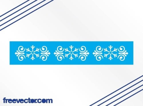 Border With Snowflakes Free Vector