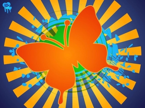 Butterfly Layout Free Vector