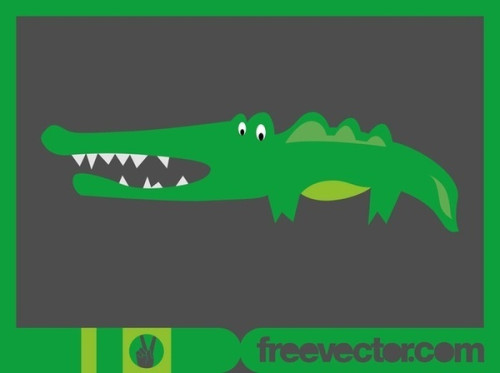 Cartoon Crocodile Free Vector