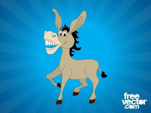 Cartoon Donkey Free Vector