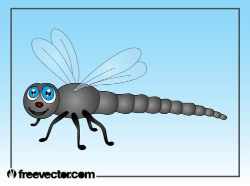 Cartoon Dragonfly Free Vector