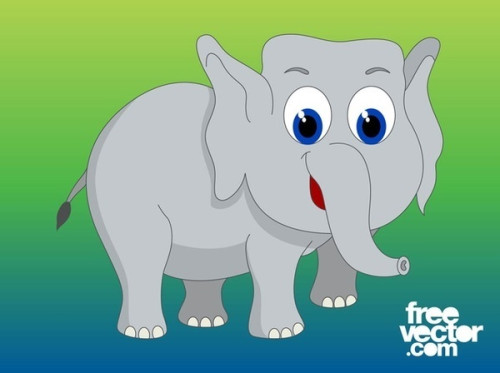 Cartoon Elephant Free Vector