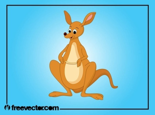 Cartoon Kangaroo Free Vector