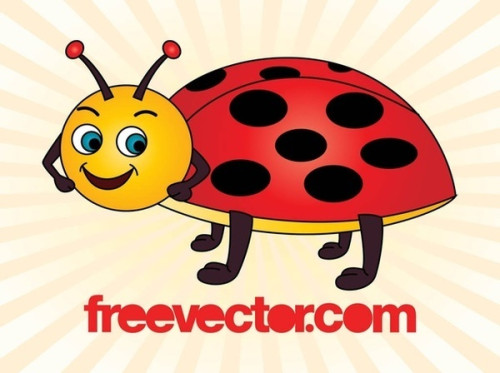 Cartoon Ladybird Free Vector