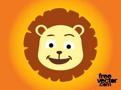 Cartoon Lion Head Free Vector