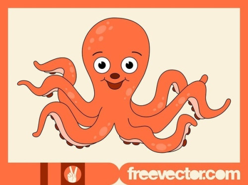 Cartoon Octopus Free Vector