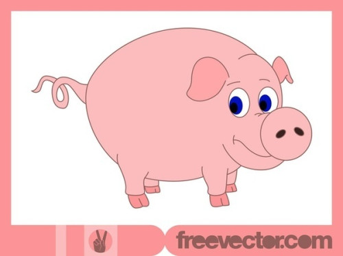 Cartoon Pig Free Vector