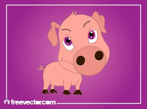 Cartoon Pig Free Vector