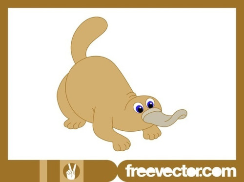Cartoon Platypus Free Vector