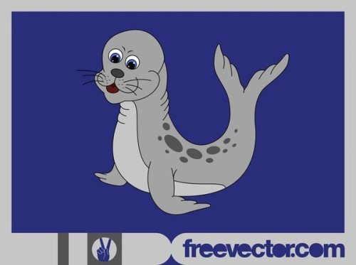 Cartoon Seal Free Vector