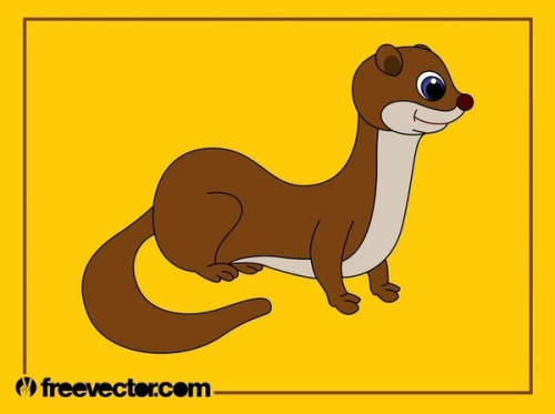Cartoon Weasel Free Vector