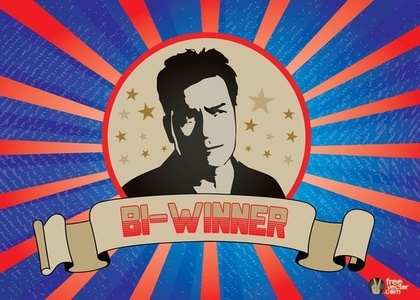 Charlie Sheen Bi-Winning Free Vector