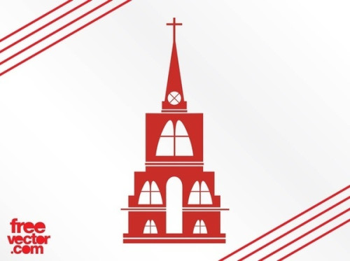 Christian Church Silhouette Free Vector