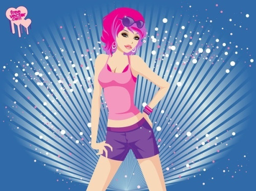 Clubbing Girl Free Vector