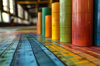 Colorful Cylinders on a Grid